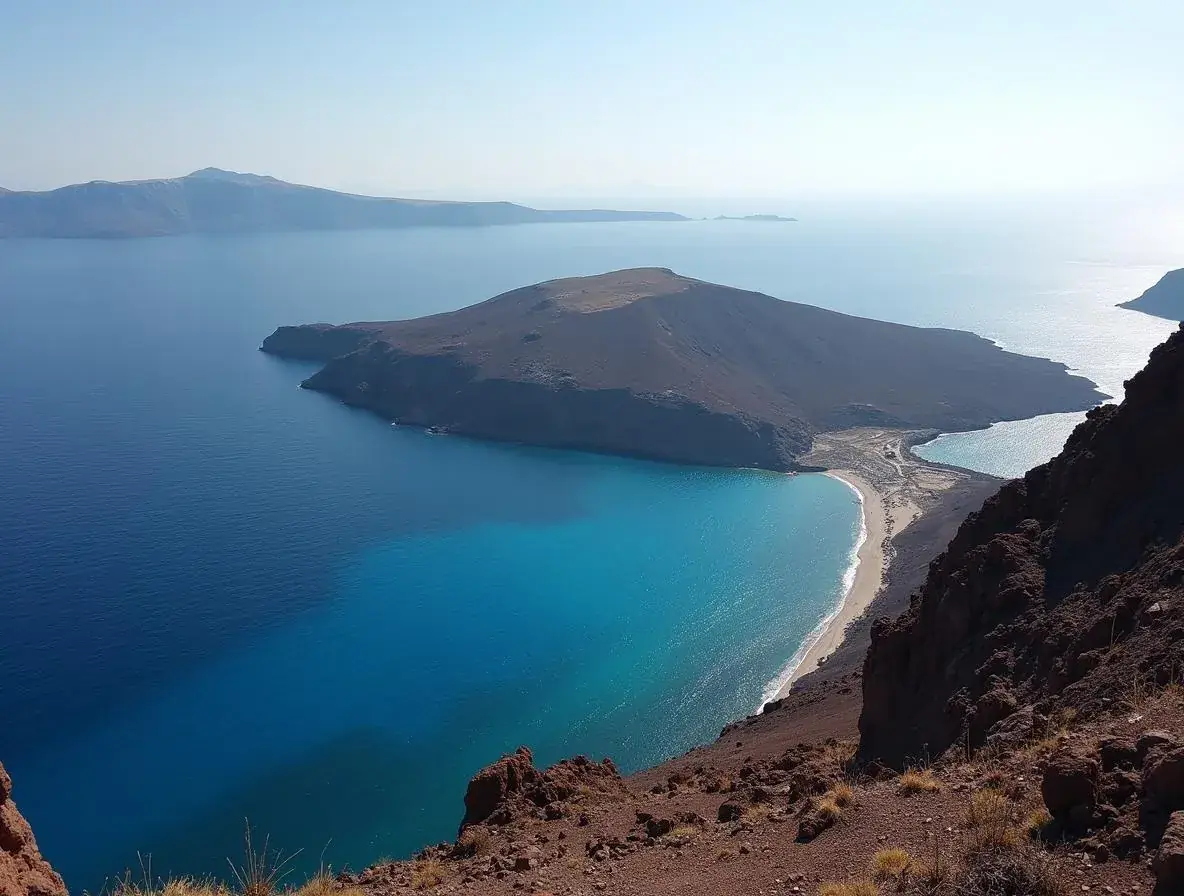 Volcanic island Nea Kameni – Santorini