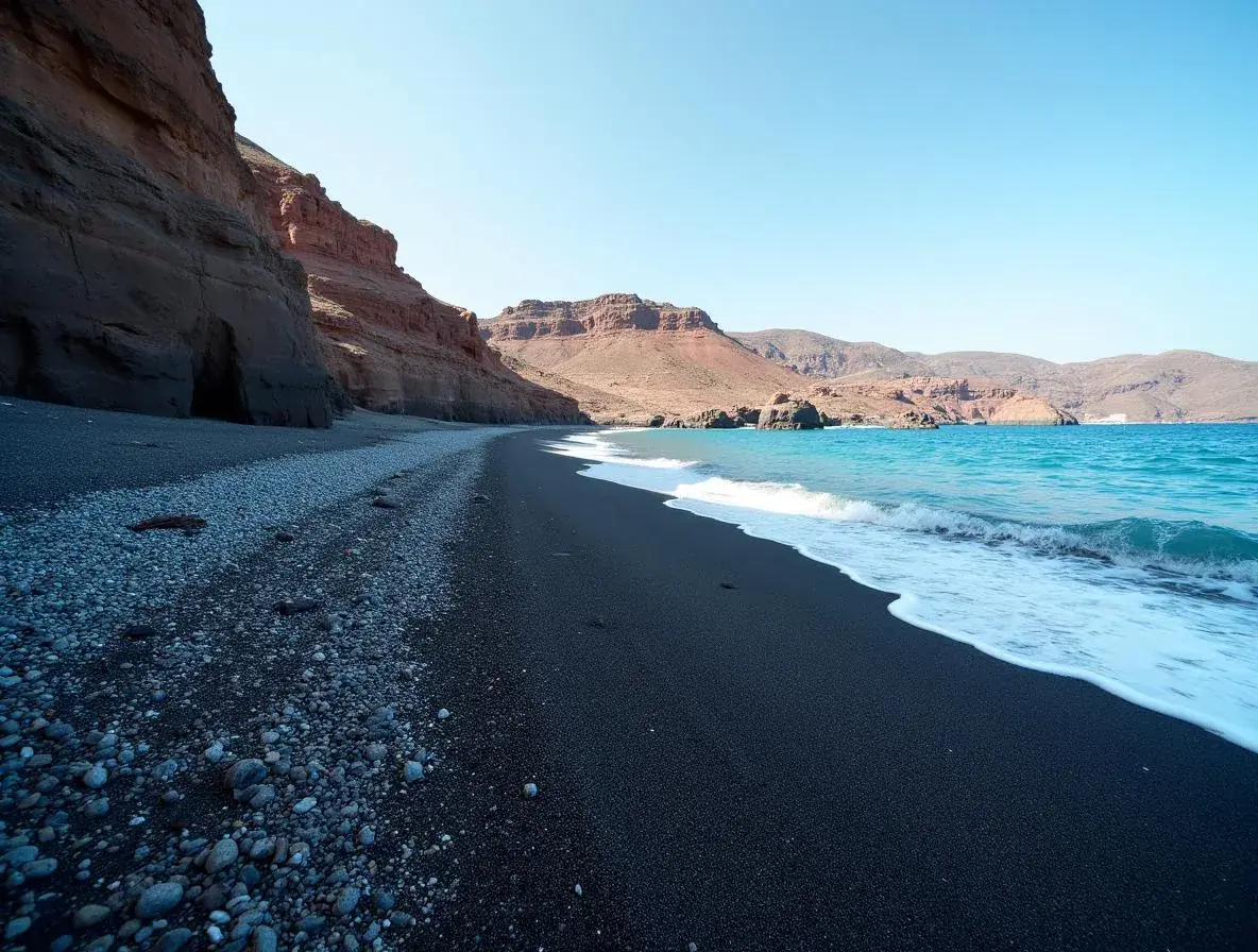 Black beaches of Perivolos – Santorini