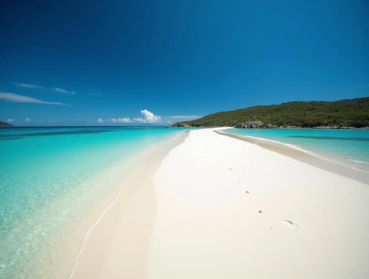Whitehaven Beach with silica sand – Whitsunday Islands