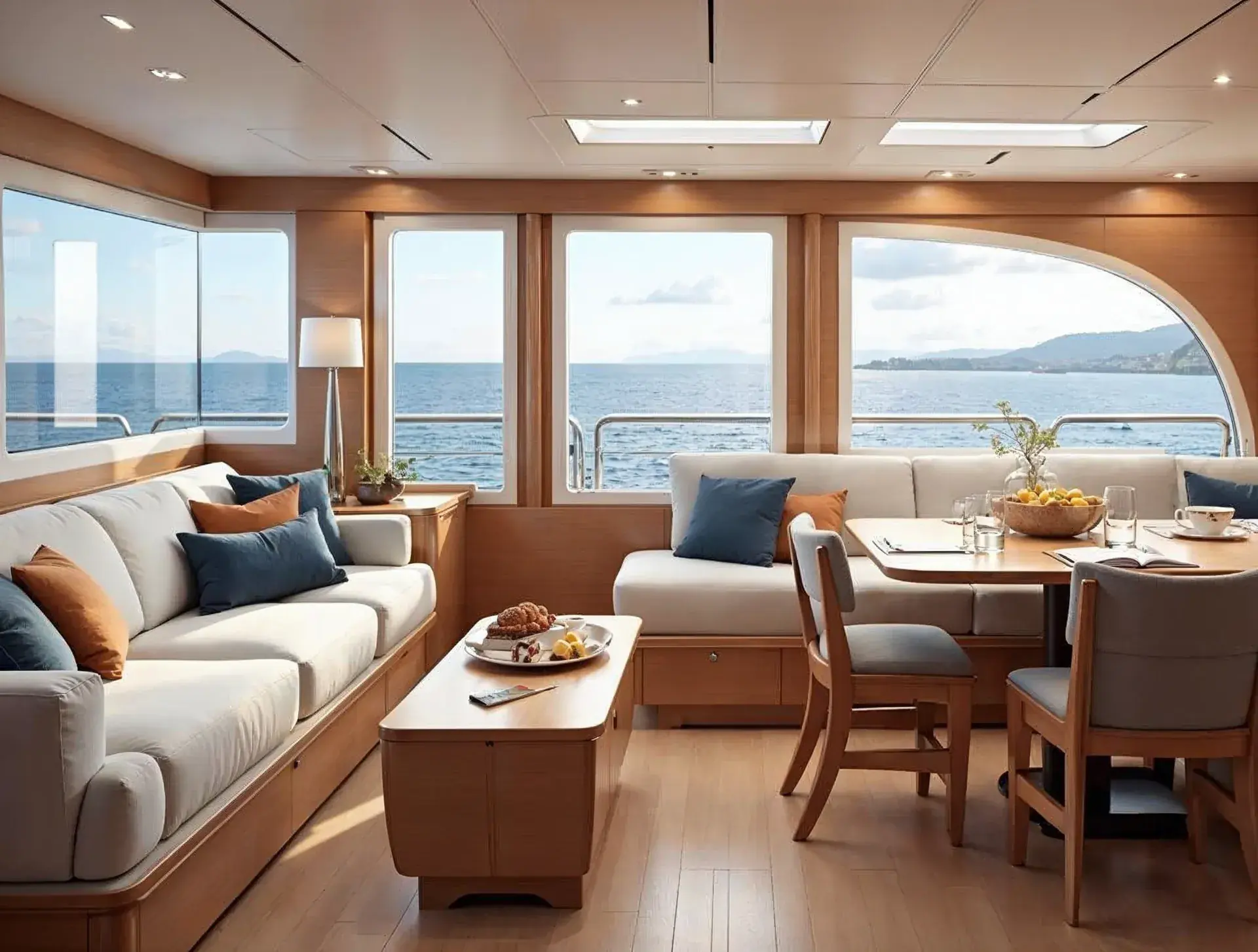 Salon of the Beneteau Oceanis 46.1