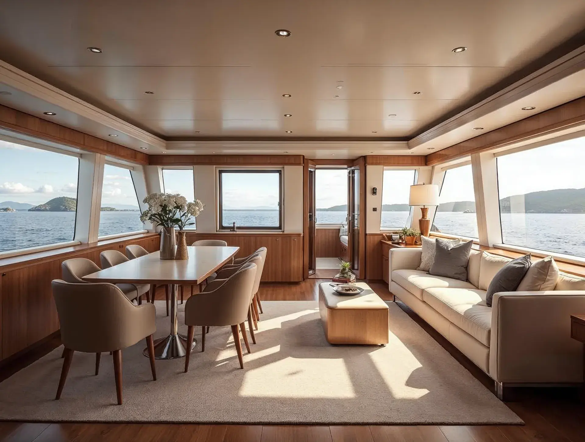 Salon of the Ferretti Yachts 620