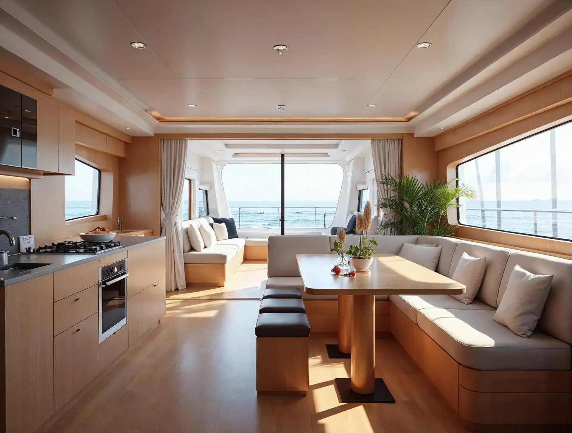 Salon of the Fountaine Pajot Lucia 40