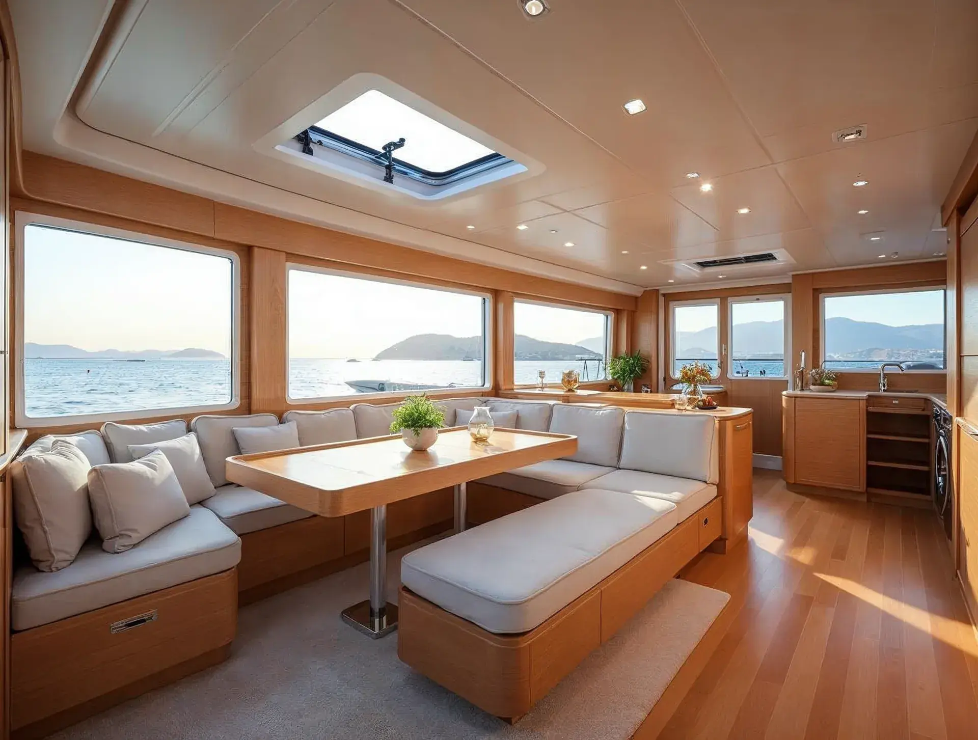 Salon of the Fountaine Pajot Saona 47