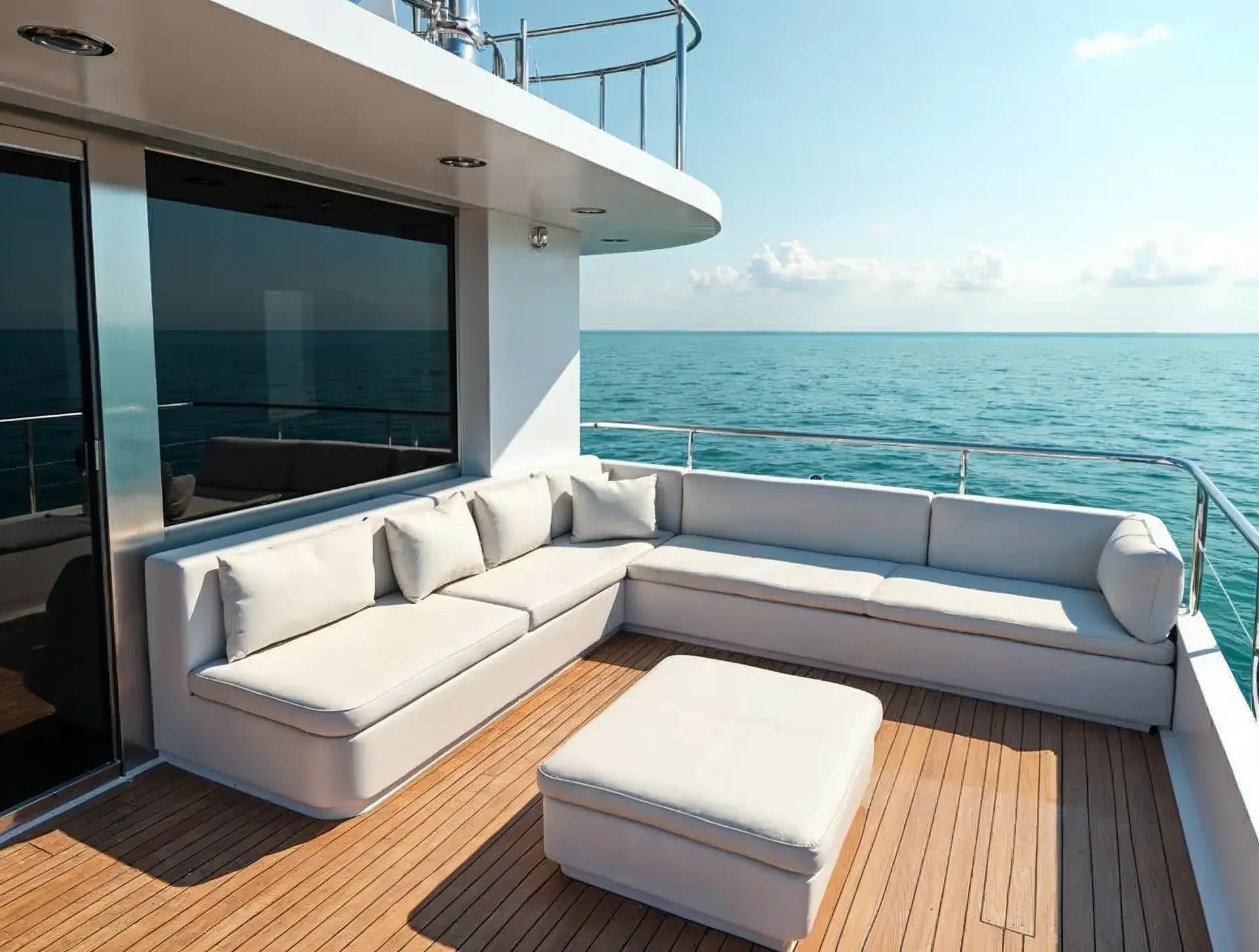 Cockpit and sundeck – Standard Houseboat 10m