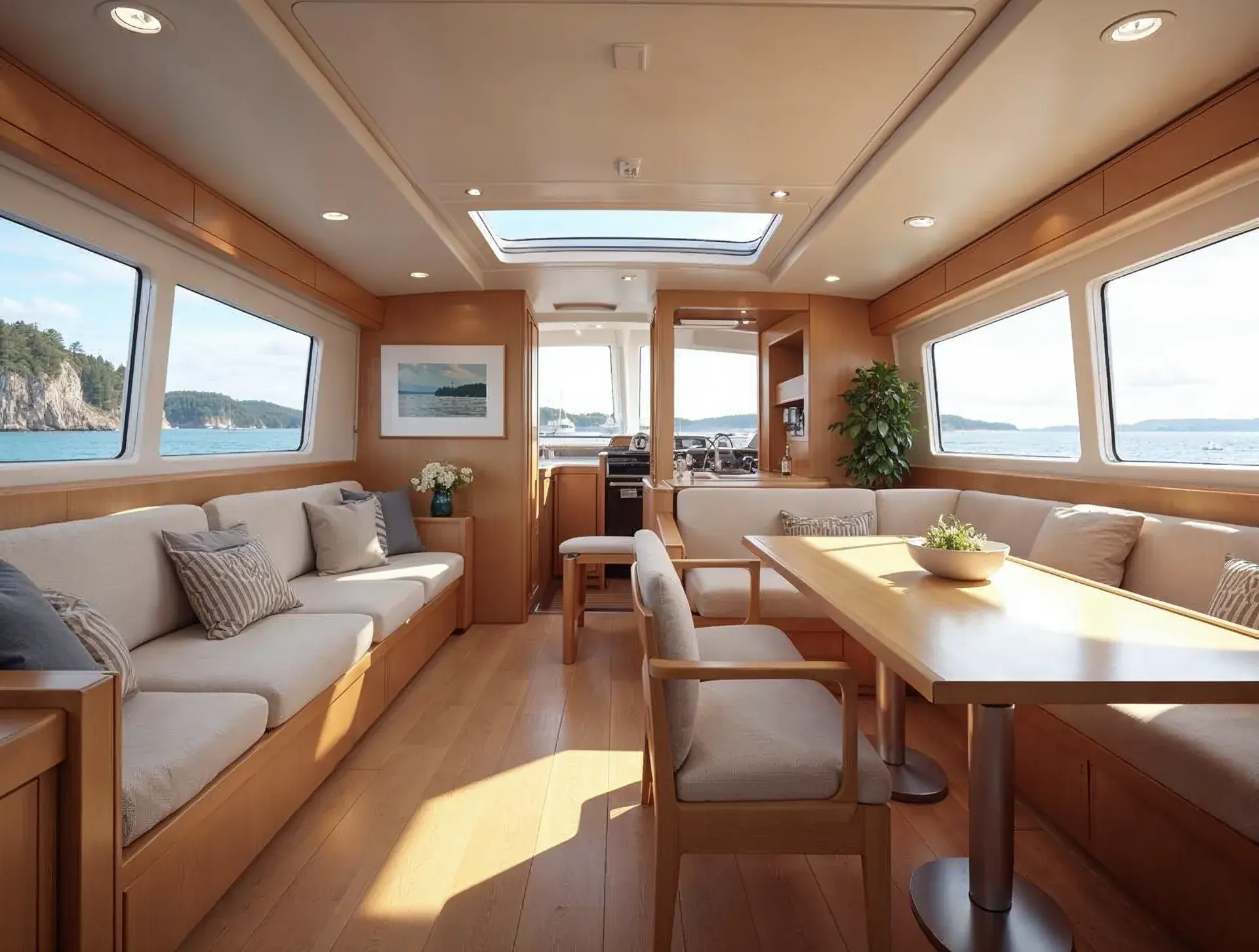 Salon of the Jeanneau Sun Odyssey 440